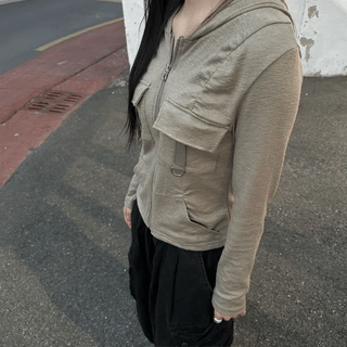 O-ring Waffle Zip-up