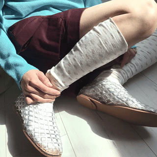 Chipo pattern ribbed knee socks