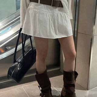 Shirred Mini Skirt