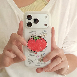 [Set] Tomato Pasta Translucent Phone Case + Acrylic Smart Talk