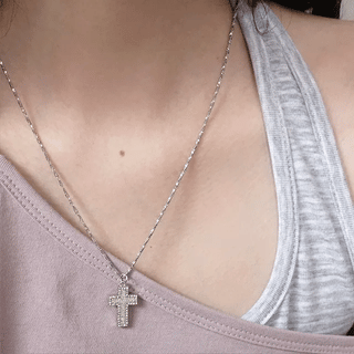 Carlo Cubic Cross Pendant Necklace