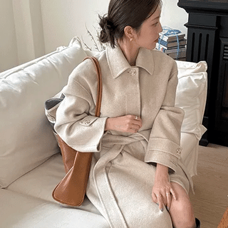 End Belt Handmade Long Coat