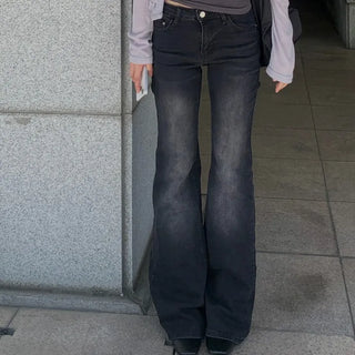 Catch Semi-Low Washed Bootcut Pants