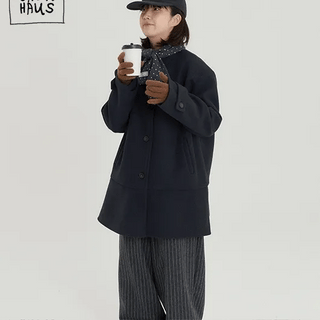 Senen Frill Collar Single Coat