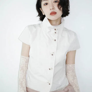 Seiren high-neck shirt