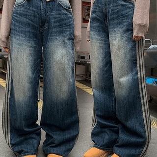 Chief Side Vintage Line Denim Wide Pants
