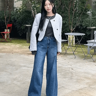 Circle Wide Denim Pants