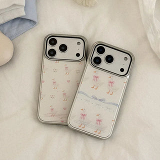 Cottage Duck iPhone 18 Pro Galaxy Epoxy Silver Bumper Case