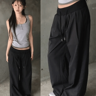 Hedy Elastic Loose Wide Pants