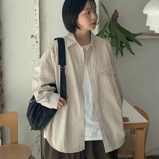 Toe-hit Pocket Over Long Sleeve Shirt