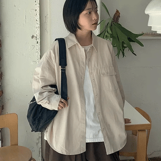Toe-hit Pocket Over Long Sleeve Shirt