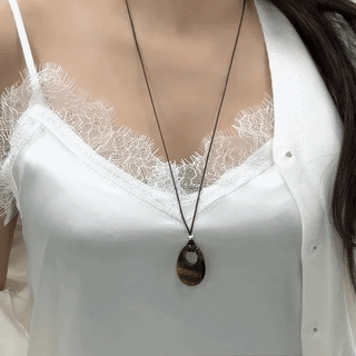 Herb Clear Drop Necklace