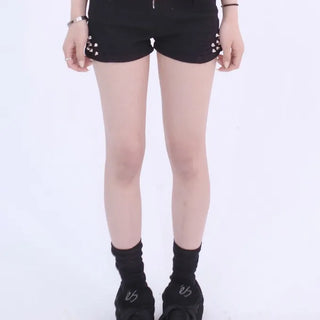 Studded belt shorts