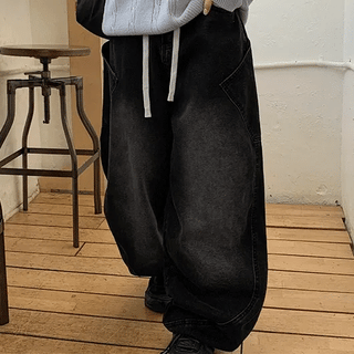 Dark Wash Denim Balloon Pants