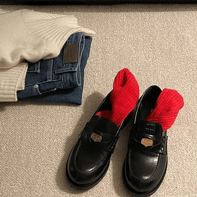 Juberry Ribbed Color Socks