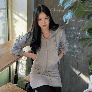 Tinning Two-way Zip-up Hoodie