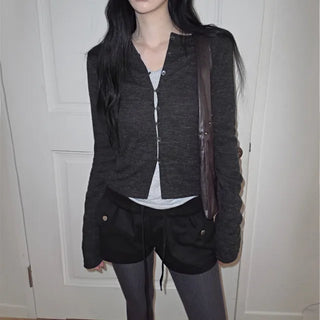 Wave Button Cardigan