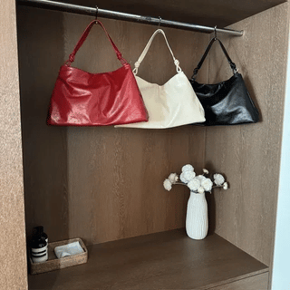 Wink Cowhide Baguette Square Tote Bag