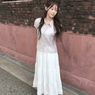 Lulu Wavy Long Skirt