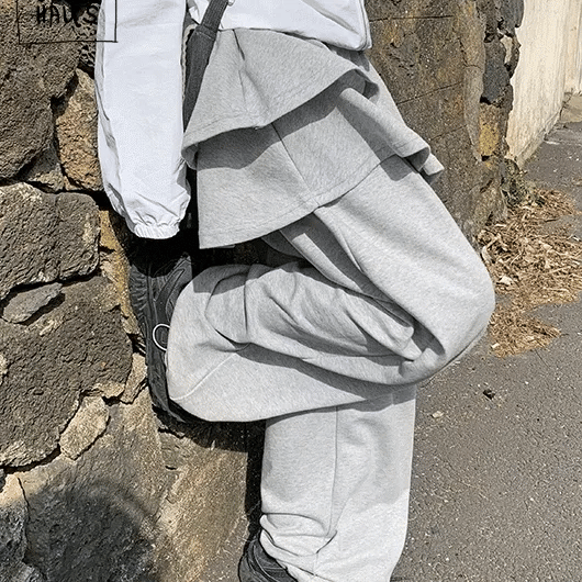 Kokomi Tiered Frill Elastic Skirt Pants