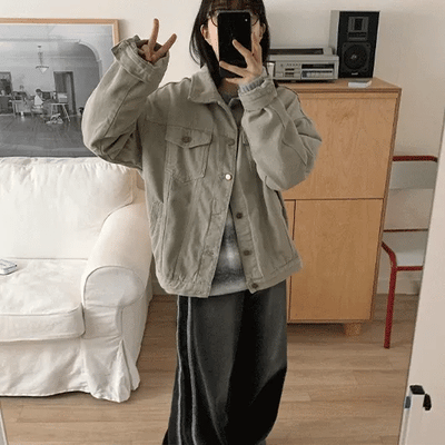 Coldew Hooded Layered Collar Jacket