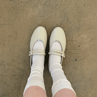 Double strap Mary Jane flat shoes