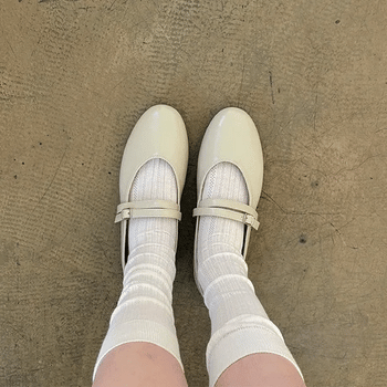 Double strap Mary Jane flat shoes