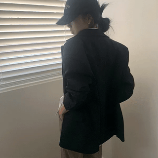 Deli Two-Button Collar Boxy Fit Jacket