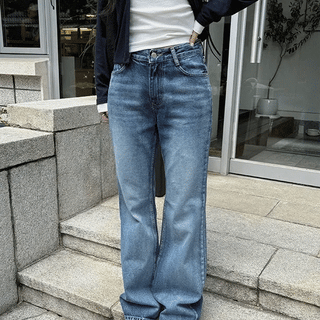 Brush long bootcut denim pants