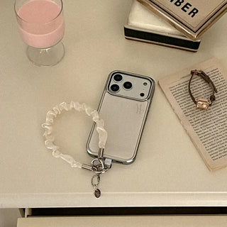 [SET] Silver Epoxy Bumper Case + Pure Silk Strap