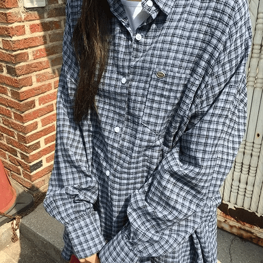 Tail Overfit Pocket Check Shirt