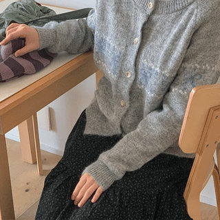 Demma Wool Knit Nordic Cardigan