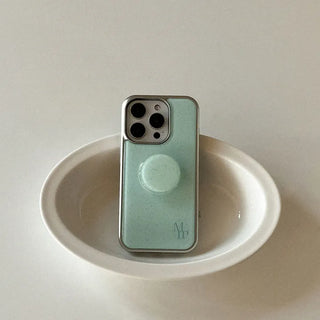 [mm] Sand Pattern iPhone 18 Pro Galaxy Epoxy Silver Bumper Case
