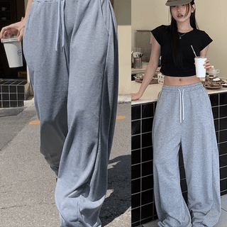 Side-Slit Wide Training Pants