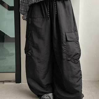Mubo Nylon Cargo Wide Pants