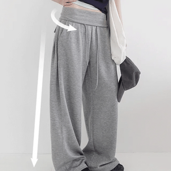 Pinsy Snap Drop Pintuck Wide Pants