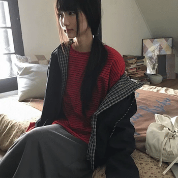 Behi Check Color Block Hooded Windbreaker