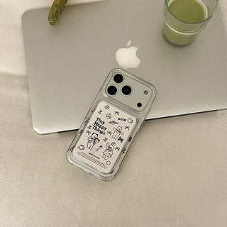 Tiny Happy Things MagSafe Card Clear Wallet Pocket Case