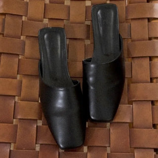 Canvas Wedge Mules