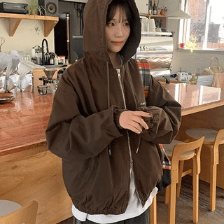 Nehiko Two-Way Work Hooded Zip-Up Jumper
