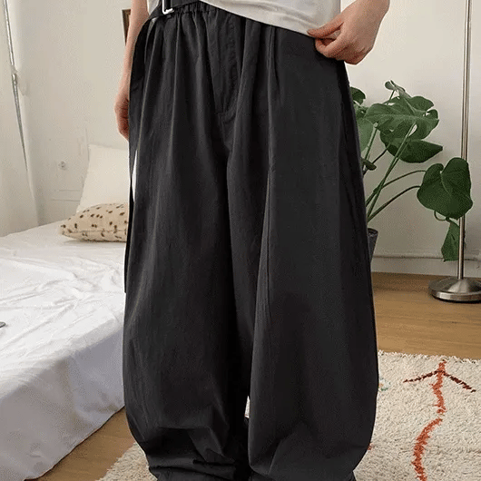Chier Belt Set Cotton Wide Elastic Pants