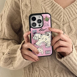 Cozy drawing pattern iPhone 18 MagSafe Black bumper case