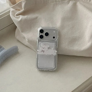 [Support for Stray Dogs] Hug Me Dog Design [MagSafe Acrylic Smart Talk + Card Wallet]