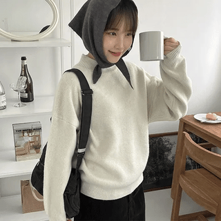 P&D High-Neck Turtleneck Loose Knit