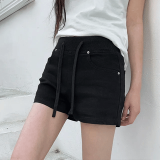 Seki Elastic Waist Padded Cotton Shorts