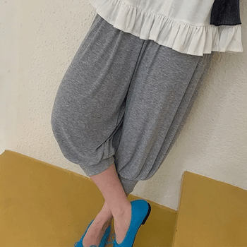 Yomyo 3/4 Length Shirred Jogger Elastic Pants