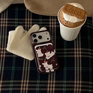 [Support for Stray Dogs] Holiday Hug Me Dog MagSafe Card Slot Wallet Pocket Case