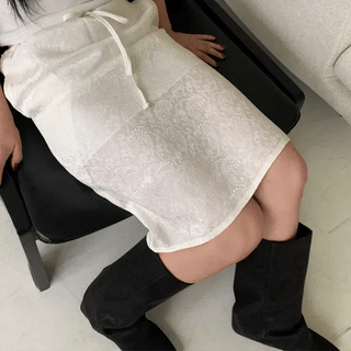 Nana Corsage Chiffon Midi Skirt