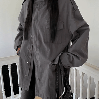 Pigment Vintage Epaulet Oversized Field Jacket