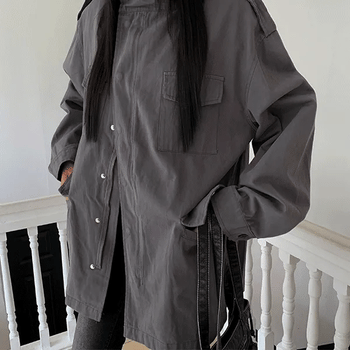 Pigment Vintage Epaulet Oversized Field Jacket